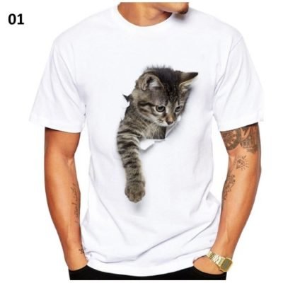 T-paita söpön kissan kuvalla
