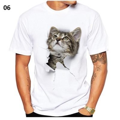 T-paita söpön kissan kuvalla