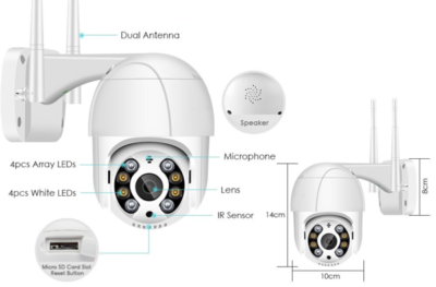 Valvontakamera 1080P 8MP Wifi